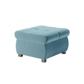 Pouf Comfivo 122, Bleu, Tapisserie, 39x60x60cm
