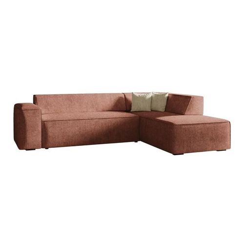 Canapé D'angle Comfivo 289, Rose, Fonction De Couchage, 267x205x73cm