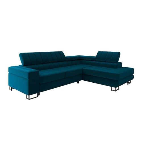 Canapé D'angle Comfivo 247, Turquoise, Fonction De Couchage