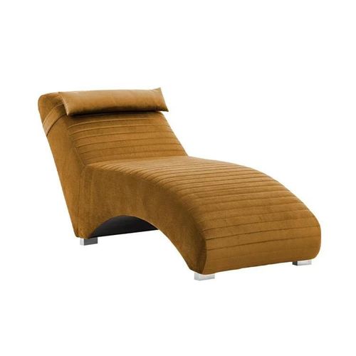 Chaise Longue Providence 183, Jaune, Boîte De Literie, 80x73x170cm