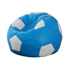 Pouf Poire Comfivo 287, Bleu, Faux Cuir, 95x95x95cm