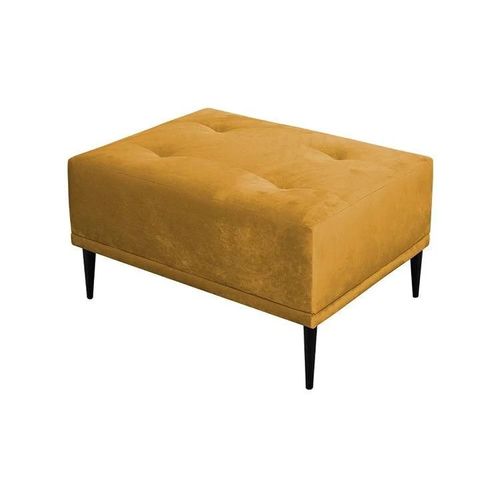 Pouf Providence 154, Jaune, Tapisserie, 43x63x83cm
