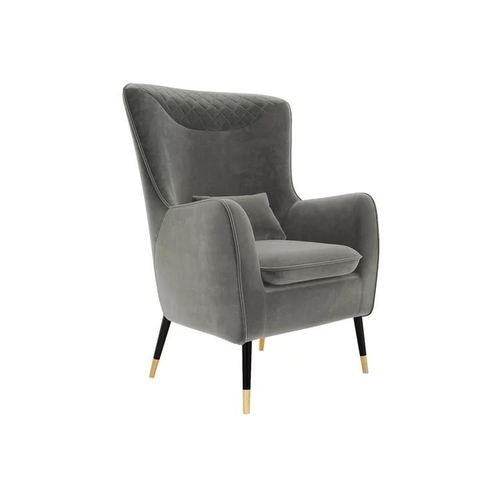 Fauteuil Orem 114, Gris, Tapisserie, 103x79x87cm