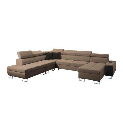 Canapé D'angle Sarasota 135, Marron, Fonction De Couchage