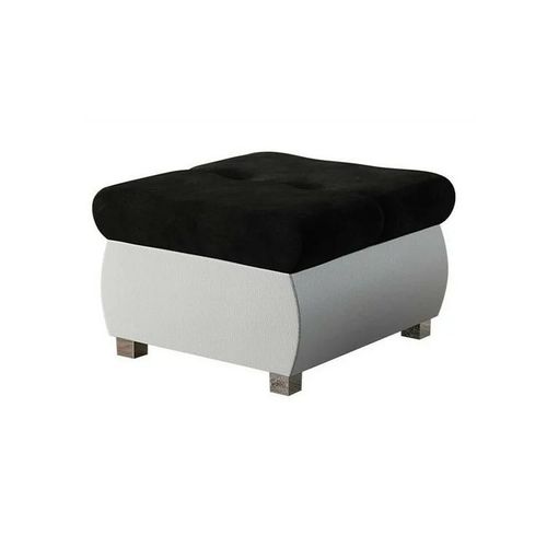 Pouf Comfivo 122, Noir, Faux Cuir, 39x60x60cm