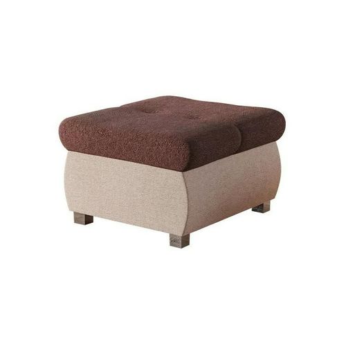 Pouf Comfivo 122, Marron, Tapisserie, 39x60x60cm