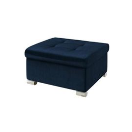 Pouf Comfivo 115, Bleu, Tapisserie, 41x68x70cm