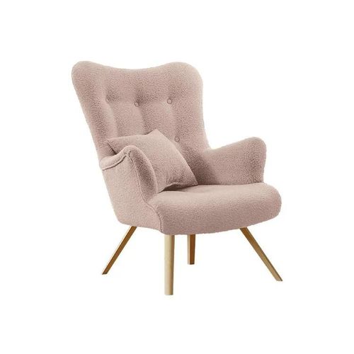 Fauteuil Clovis 106, Rose, Tapisserie, 100x76x90cm