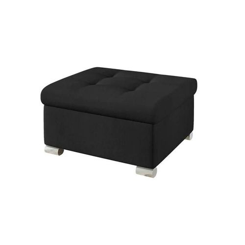 Pouf Comfivo 115, Noir, Tapisserie, 41x68x70cm