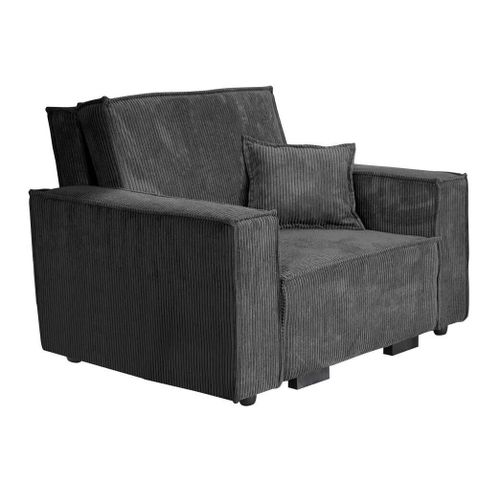 Fauteuil Columbus 180, Gris, Tapisserie, 85x123x98cm