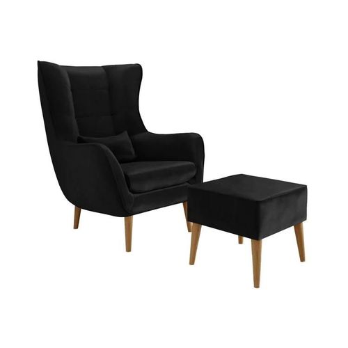 Fauteuil Comfivo 206, Noir, Tapisserie, 106x80x95cm