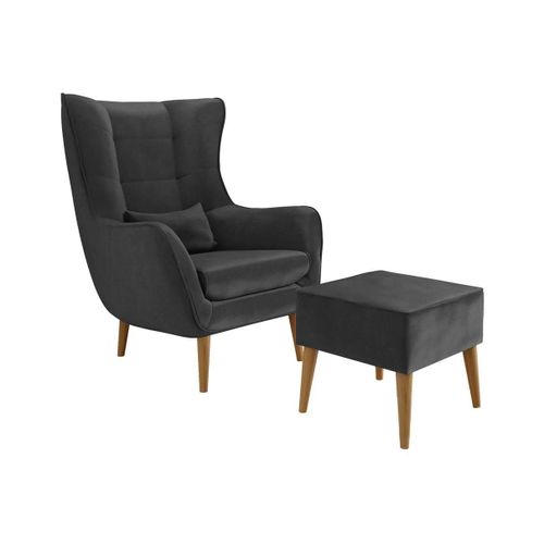 Fauteuil Comfivo 206, Gris, Tapisserie, 106x80x95cm