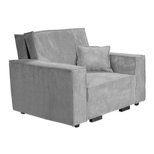 Fauteuil Columbus 180, Gris, Tapisserie, 85x123x98cm