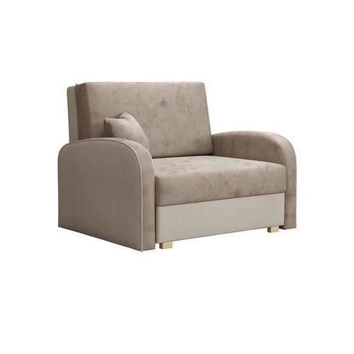 Fauteuil Columbus 160, Brun Clair, Tapisserie, 85x103x98cm