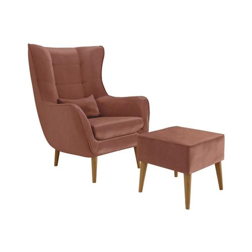 Fauteuil Comfivo 206, Rose, Tapisserie, 106x80x95cm