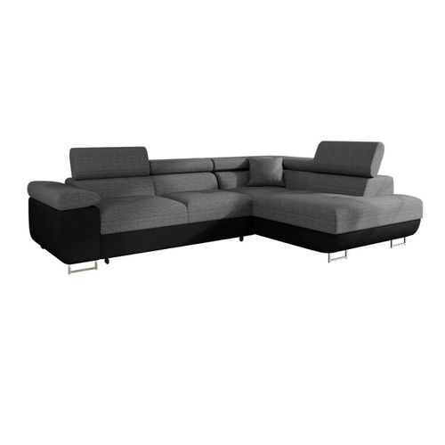 Canapé D'angle Comfivo Eliferu 100, Gris, Fonction De Couchage