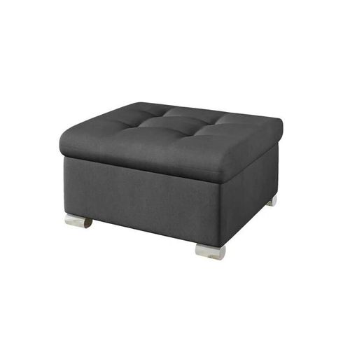 Pouf Comfivo 115, Gris, Tapisserie, 41x68x70cm