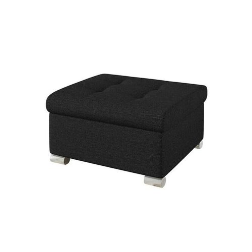Pouf Comfivo 115, Noir, Tapisserie, 41x68x70cm