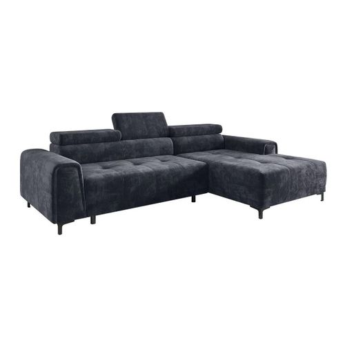Canapé D'angle Indiana 155, Gris, Fonction De Couchage, 276x177x77cm