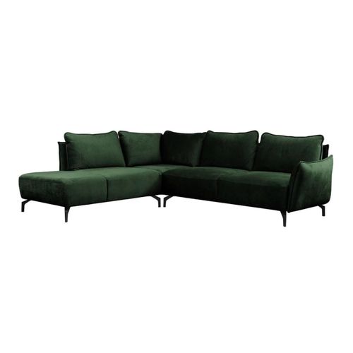 Canapé D'angle Lincoln 156, Vert, Fonction De Couchage, 271x230x85cm