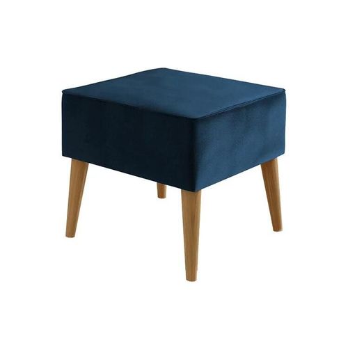 Pouf Comfivo 205, Bleu, Tapisserie, 41x45x45cm