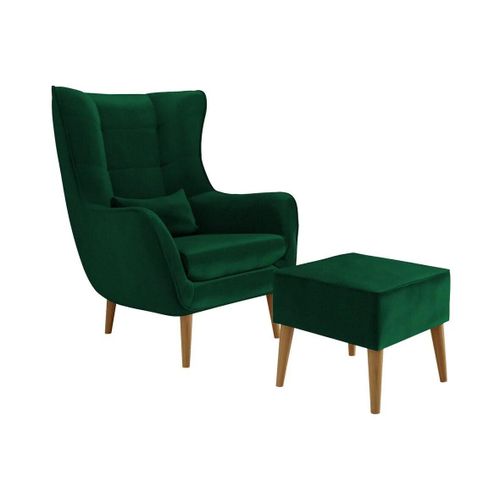 Fauteuil Comfivo 206, Vert, Tapisserie, 106x80x95cm