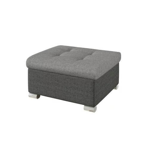 Pouf Comfivo 115, Gris, Tapisserie, 41x68x70cm