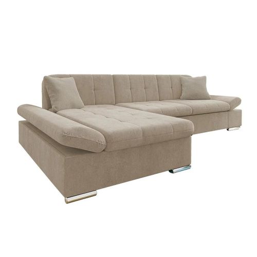 Canapé D'angle Comfivo 219, Brun Clair, Fonction De Couchage