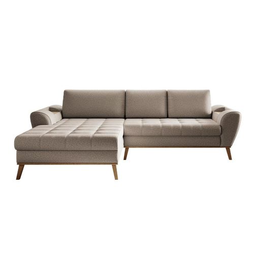 Canapé D'angle Indiana 154, Brun Clair, Fonction De Couchage