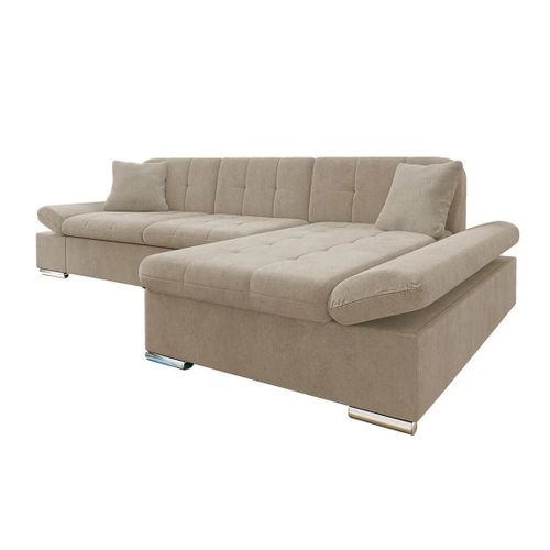 Canapé D'angle Comfivo 219, Brun Clair, Fonction De Couchage