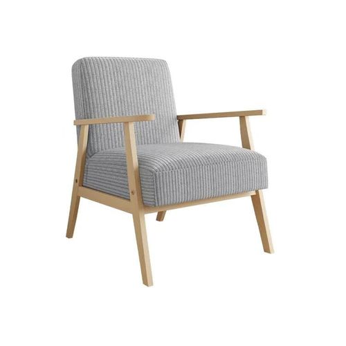 Fauteuil Clovis 100, Gris, Tapisserie, 76x59x67cm