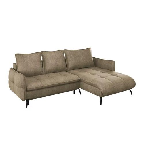 Canapé D'angle Lincoln 157, Brun Clair, Fonction De Couchage