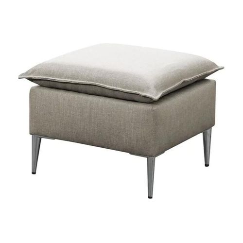 Pouf Providence 147, Brun Clair, Tapisserie, 45x50x50cm