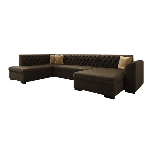 Canapé D'angle Comfivo 269, Marron, Fonction De Couchage, 345x205x82cm