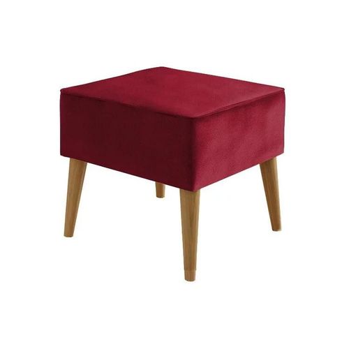 Pouf Comfivo 205, Rouge, Tapisserie, 41x45x45cm