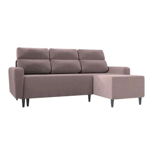 Canapé D'angle Stamford 102, Rose, Fonction De Couchage, 236x148x99cm