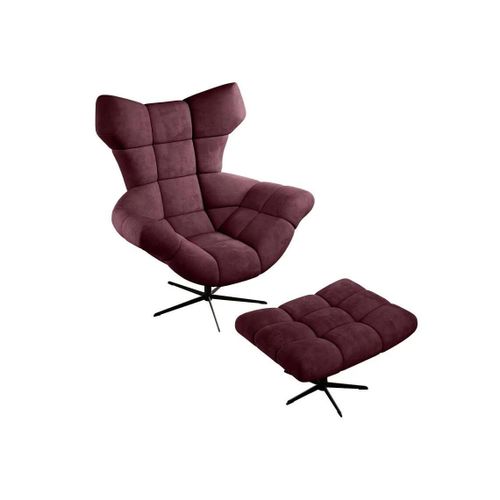 Fauteuil Indiana 148, Pourpre, Tapisserie, 119x103x84cm