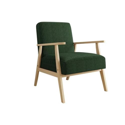 Fauteuil Clovis 100, Vert, Tapisserie, 76x59x67cm