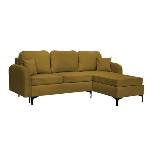 Canapé D'angle Torlua 103, Jaune, Fonction De Couchage, 225x172x96cm