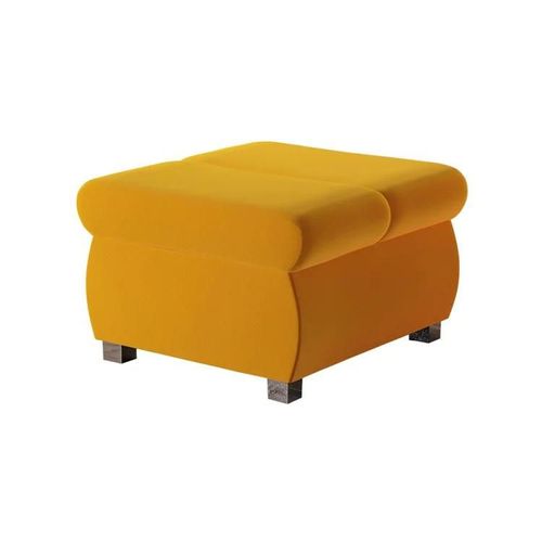 Pouf Comfivo 142, Jaune, Tapisserie, 39x60x60cm