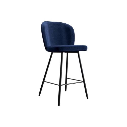 Chaise De Bar Jackson 101, Tapisserie, En Bois, 109x48x54cm