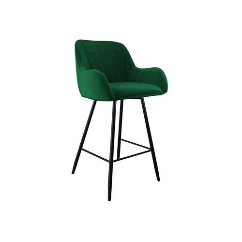 Chaise De Bar Jackson 102, Tapisserie, Métallique, 103x50x55cm