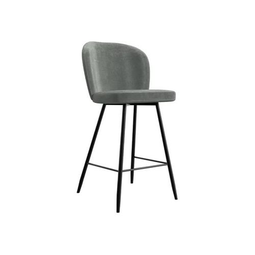 Chaise De Bar Jackson 101, Tapisserie, En Bois, 109x48x54cm