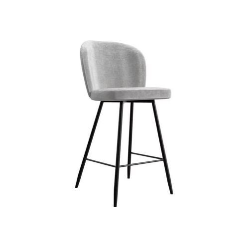 Chaise De Bar Jackson 101, Tapisserie, En Bois, 109x48x54cm