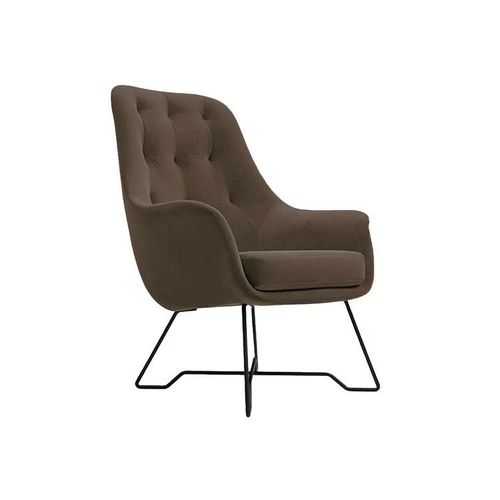 Fauteuil Kingston 135, Marron, Tapisserie, 102x73x83cm