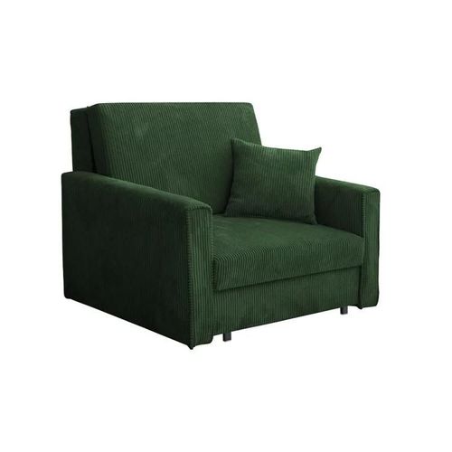 Fauteuil Columbus 190, Vert, Tapisserie, 85x103x98cm