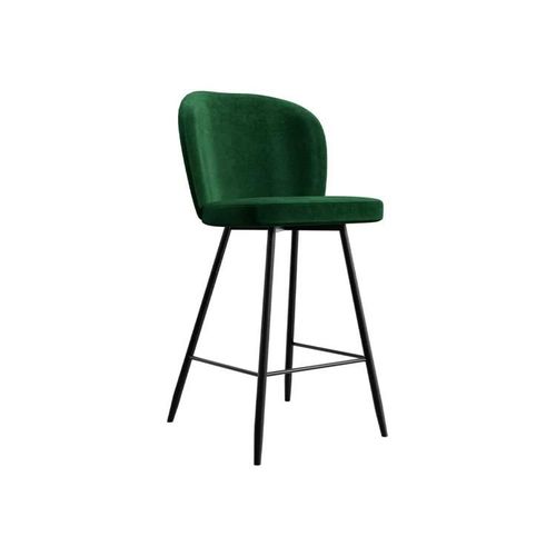 Chaise De Bar Jackson 101, Tapisserie, En Bois, 109x48x54cm
