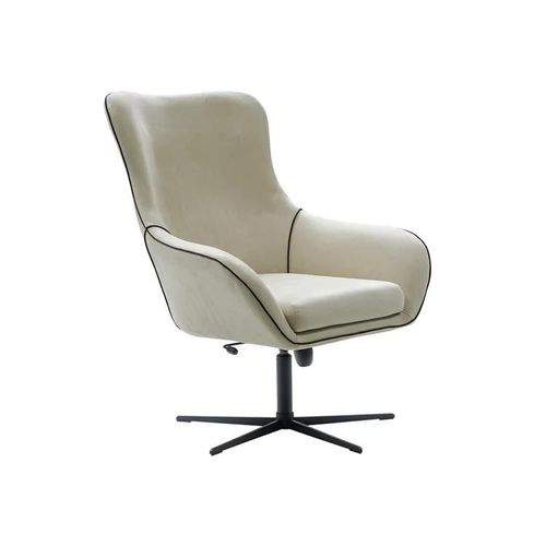 Fauteuil Kingston 136, Brun Clair, Tapisserie, 110x88x88cm