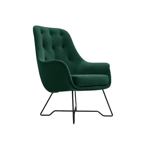 Fauteuil Kingston 135, Vert, Tapisserie, 102x73x83cm