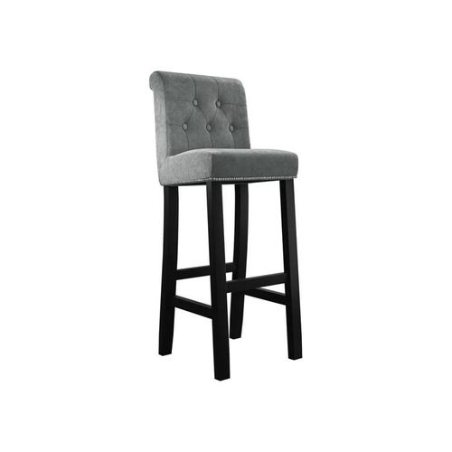 Chaise De Bar Jackson 100, Tapisserie, En Bois, 107x40x47cm